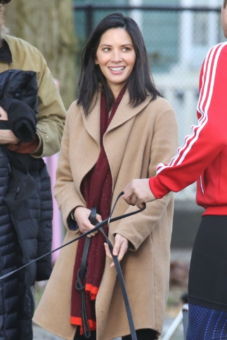 Olivia Munn on the set of The Predator in Vancouver