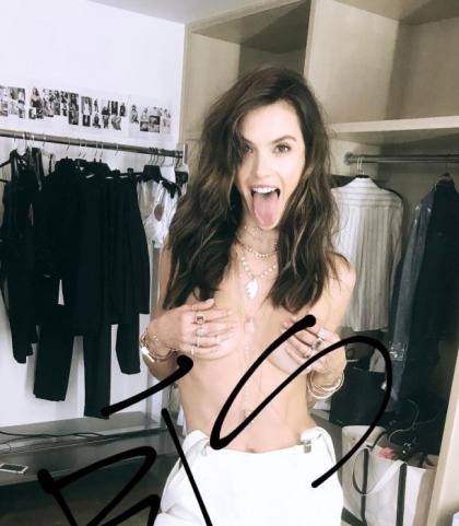 Alessandra Ambrosio Gets Topless!