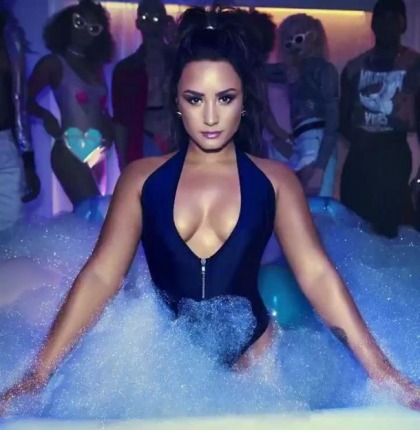 Demi Lovato Gets Bubbly And Sexy