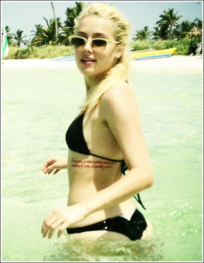 Amber Heard Flashes Some Bikini Bosom And Booty Action Amber Heard Flashes Some Bikini Bosom And Booty Action