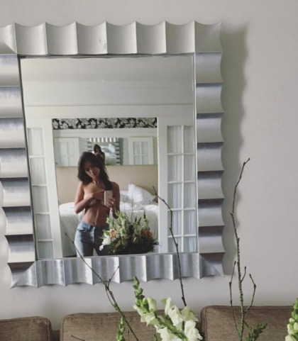 Emily Ratajkowski Topless Mirror Selfie