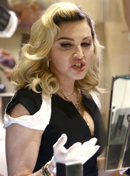 Madonna promotes her MDNA skincare line, looks utterly ridiculous in NYC