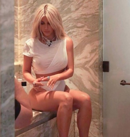 Porn Star Kim Kardashian In The Bathroom