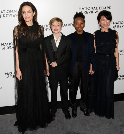 Angelina Jolie wore black Valentino to the National Board of Review Awards