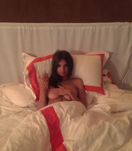 Emily Ratajkowski Naked In Bed