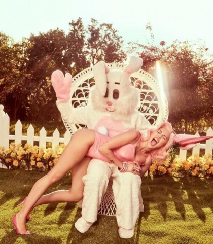 Miley Cyrus Gets Spanked For Easter