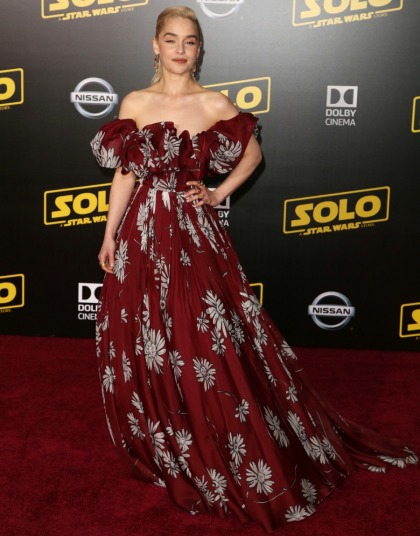 Emilia Clarke wore antebellum Valentino at the 'solo: A Star Wars Story' premiere