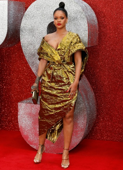 Rihanna looked like a fancy baked potato in Poiret at the UK 'Ocean's Eight' premiere