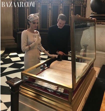Angelina Jolie visited the American Memorial Chapel within St. Paul's Cathedral