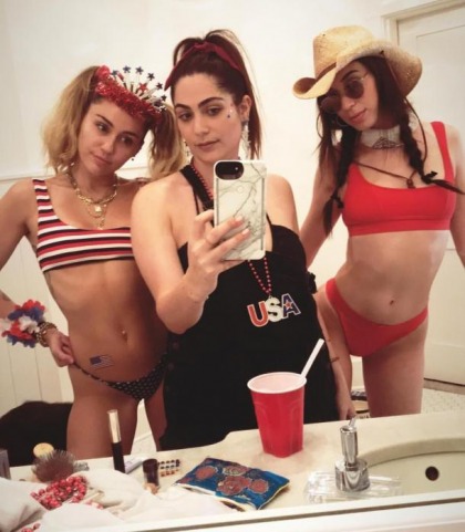 Miley Cyrus gets In A Bikini For The 4th of July