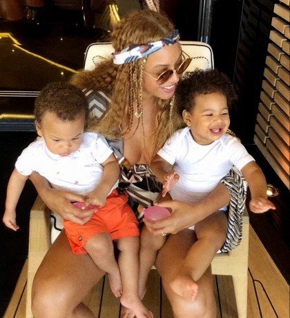 Beyonce reveals twins Rumi & Sir in new photos from their yacht-life vacation