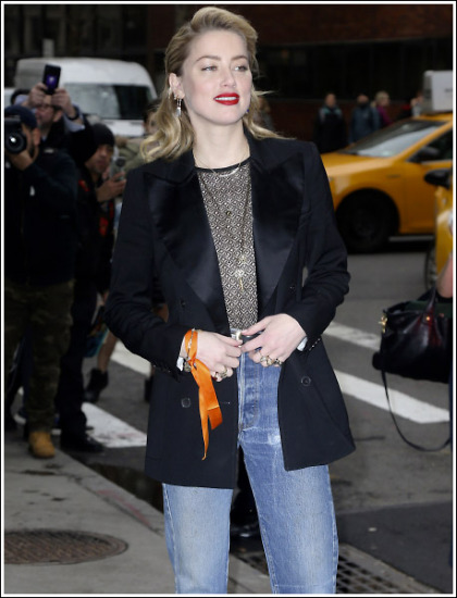 Amber Heard Goes Braless, Slips Into A Sheer Top Amber Heard Goes Braless, Slips Into A Sheer Top