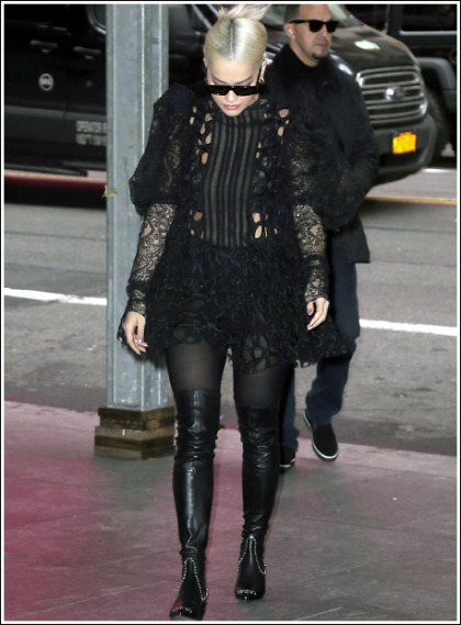 Rita Ora Gets Leggy And Busty In A Kinky Outfit Rita Ora Gets Leggy And Busty In A Kinky Outfit