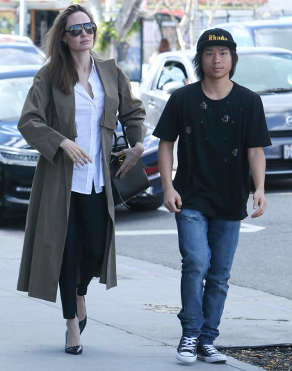 Angelina Jolie steps out with Pax, they went shopping on Melrose in LA