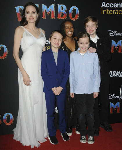 Angelina Jolie brought her four youngest kids out to the LA premiere of 'Dumbo'