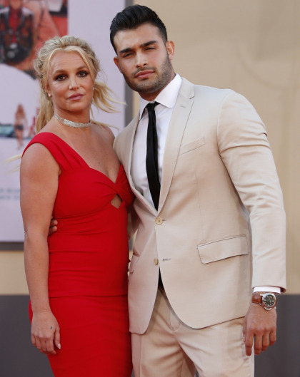 Britney Spears & Sam Asghari attended the 'OUATIH' premiere last night