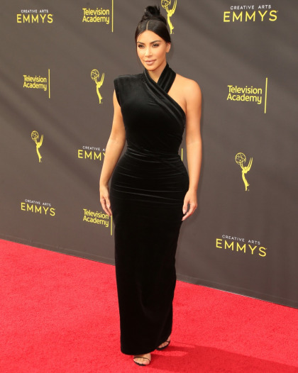 Kim Kardashian in black velvet at the Creative Arts Emmys: classy or boring?