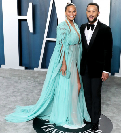 Chrissy Teigen in Georges Hobeika at the VF Oscar Party: whimsical or jelly-fish cosplay?