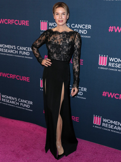 Renee Zellweger in black Gucci for a cancer research gala: stunning?