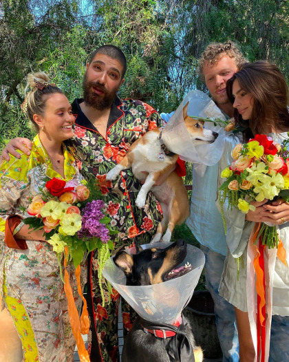 Emily Ratajkowski hosted a wedding for her dog and the neighbor's dog