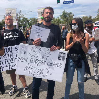 Ben Affleck and Ana de Armas protested in Venice, CA together