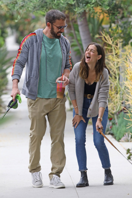 Ana de Armas finds something Ben Affleck said on their walk hilariously funny