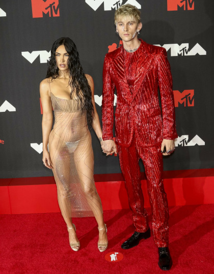 Megan Fox wore Mugler hosiery to the MTV VMAs: cute or too rock chick?