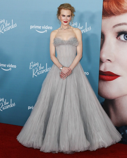 Nicole Kidman in Armani at the LA 'Ricardos' premiere: icy & frozen'