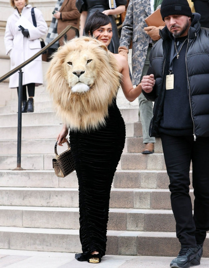 Kylie Jenner wore a Schiaparelli lion-head dress & revealed her son's name