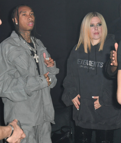 Avril Lavigne & Tyga made their coupled-up debut at Paris Fashion Week