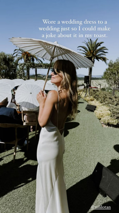 Olivia Wilde wears white wedding dress to Colton Underwood's wedding & brags about it